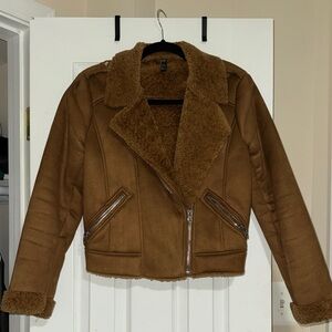 Zara brown teddy style Jacket